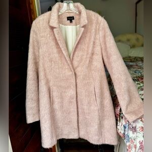 TOPSHOP Bubble Gum Pink “Mohair” Swing Car Coat. Size 8. EUC!